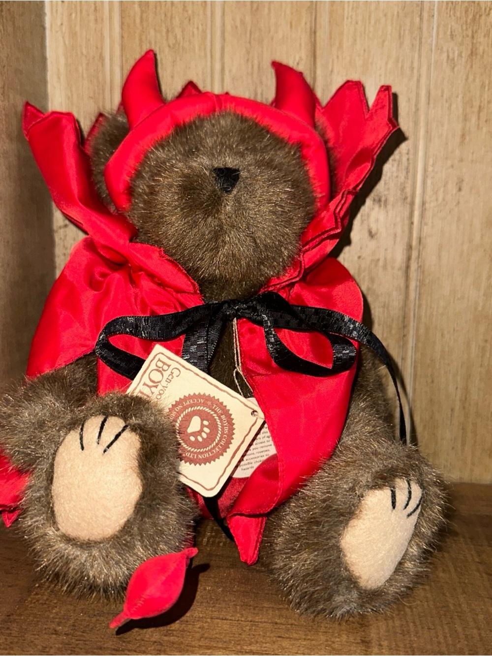 Boyds Bears Halloween “Conner D. Devil” Bear Horns Costume